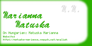 marianna matuska business card